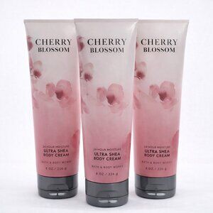 Bath & Body Works Body Cream Bundle – CHERRY BLOSSOM– Set of 3 – New